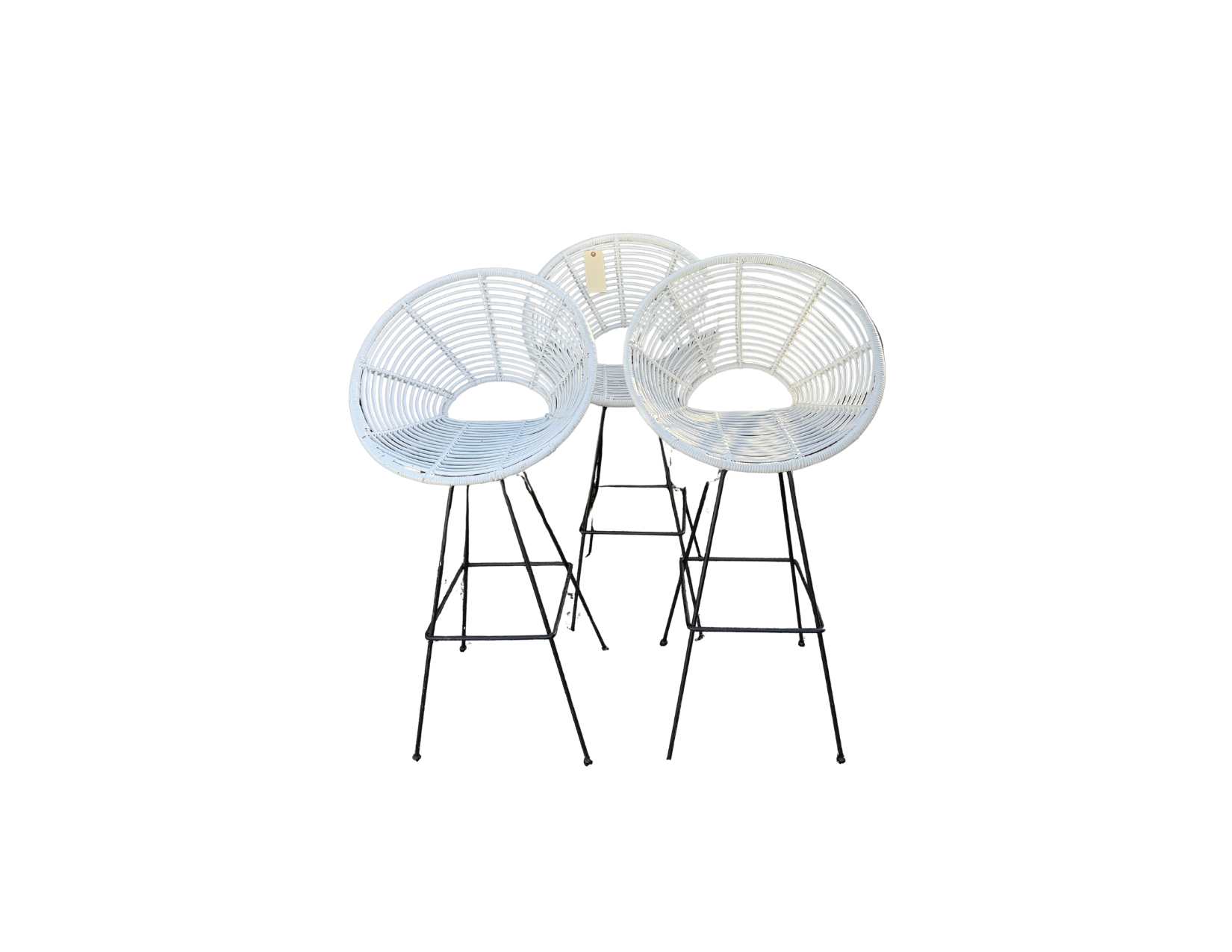 ITALIAN SWIVEL STOOLS SET OF THREE