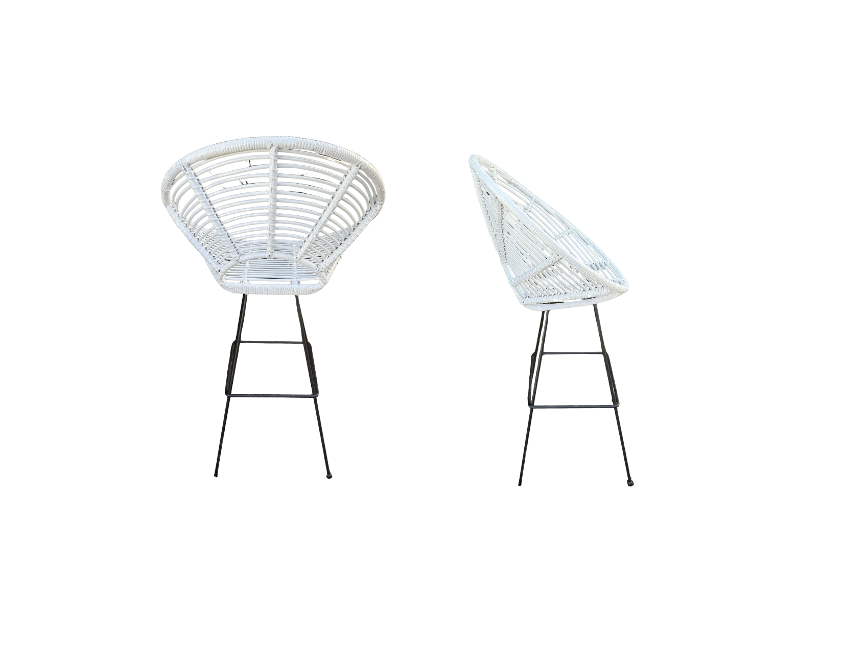 ITALIAN SWIVEL STOOLS SET OF THREE