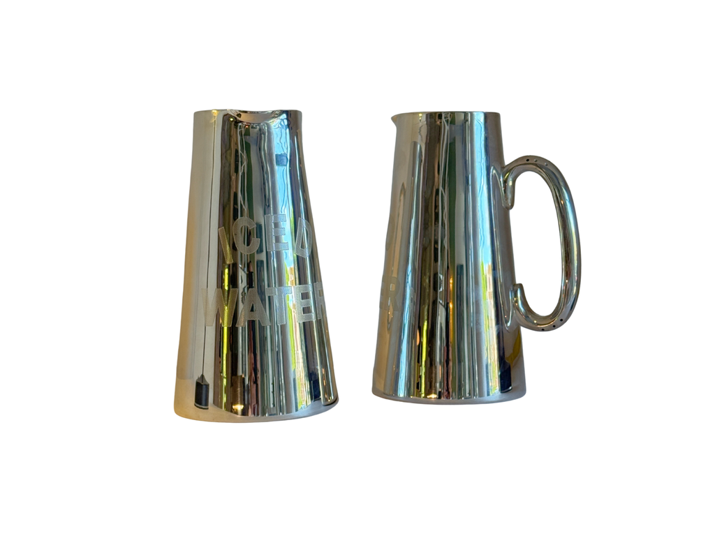 HÔTEL SILVER SERVING PITCHERS + ICE BUCKETS