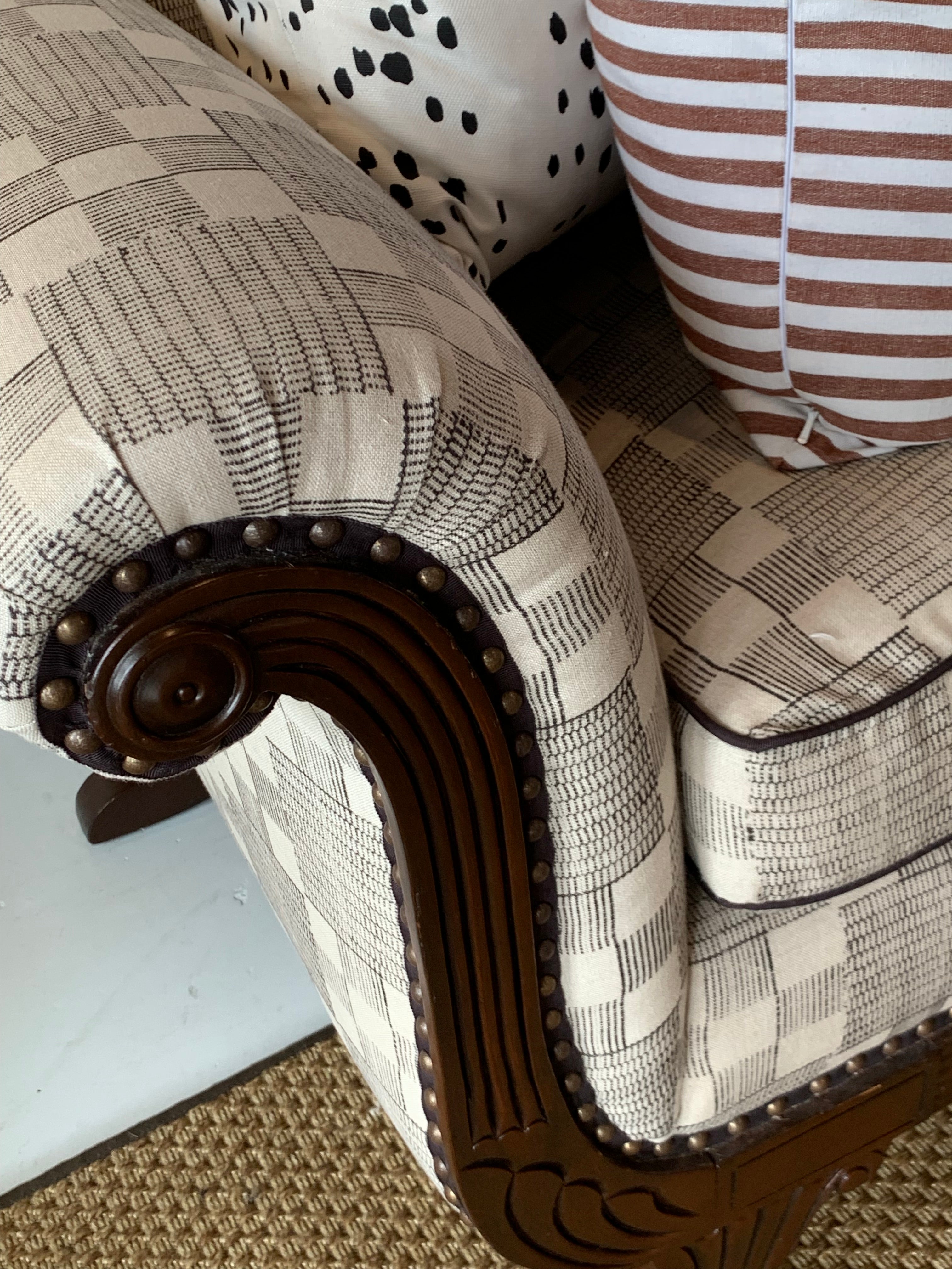 Federal Style Sofa in Jennifer Shorto Fabric