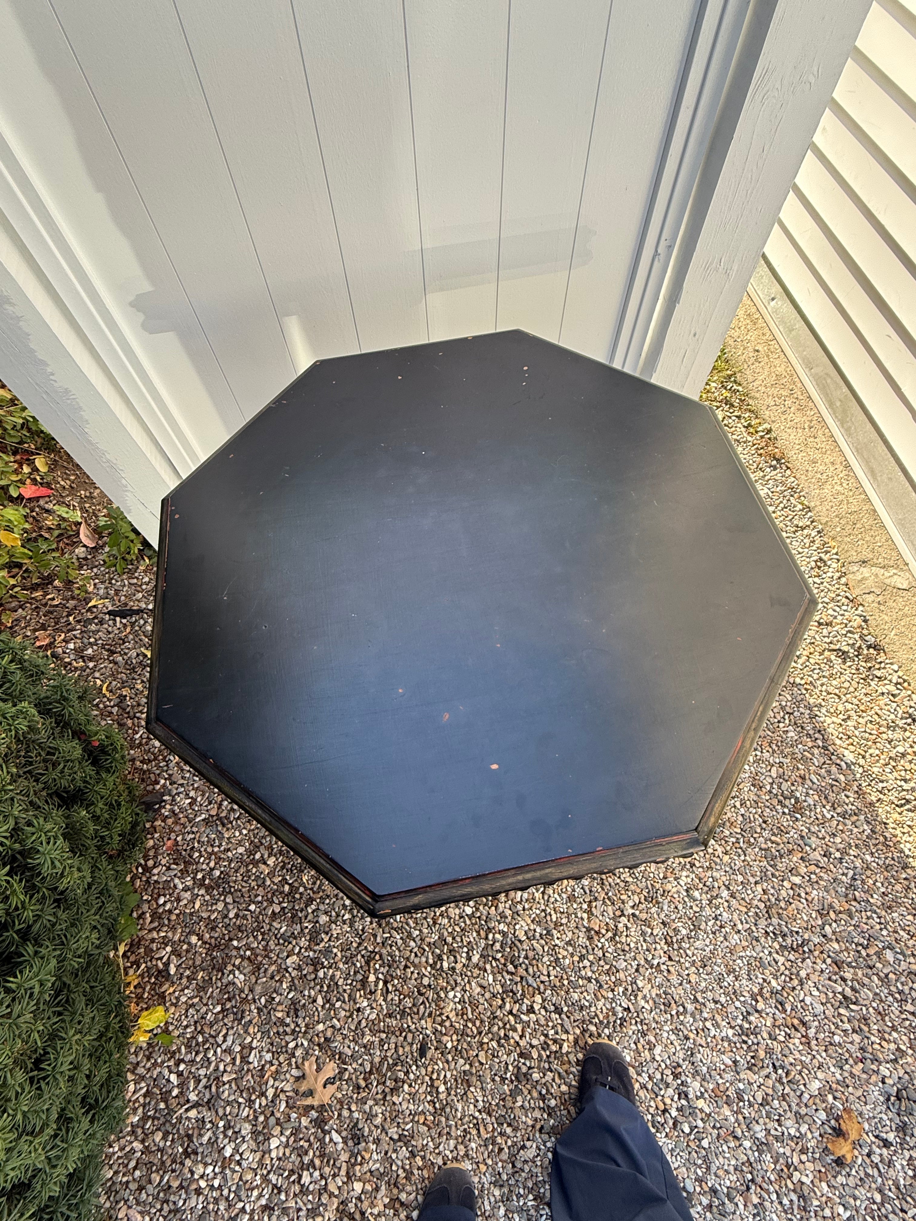 VINTAGE CARVED WOOD TABLE