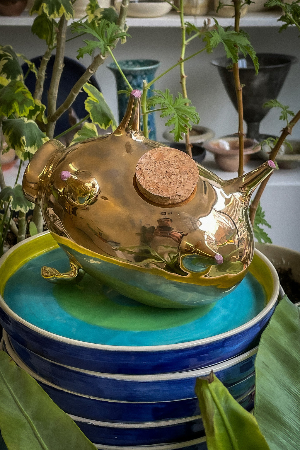 George Washington Piggy Bank - Gold Luster