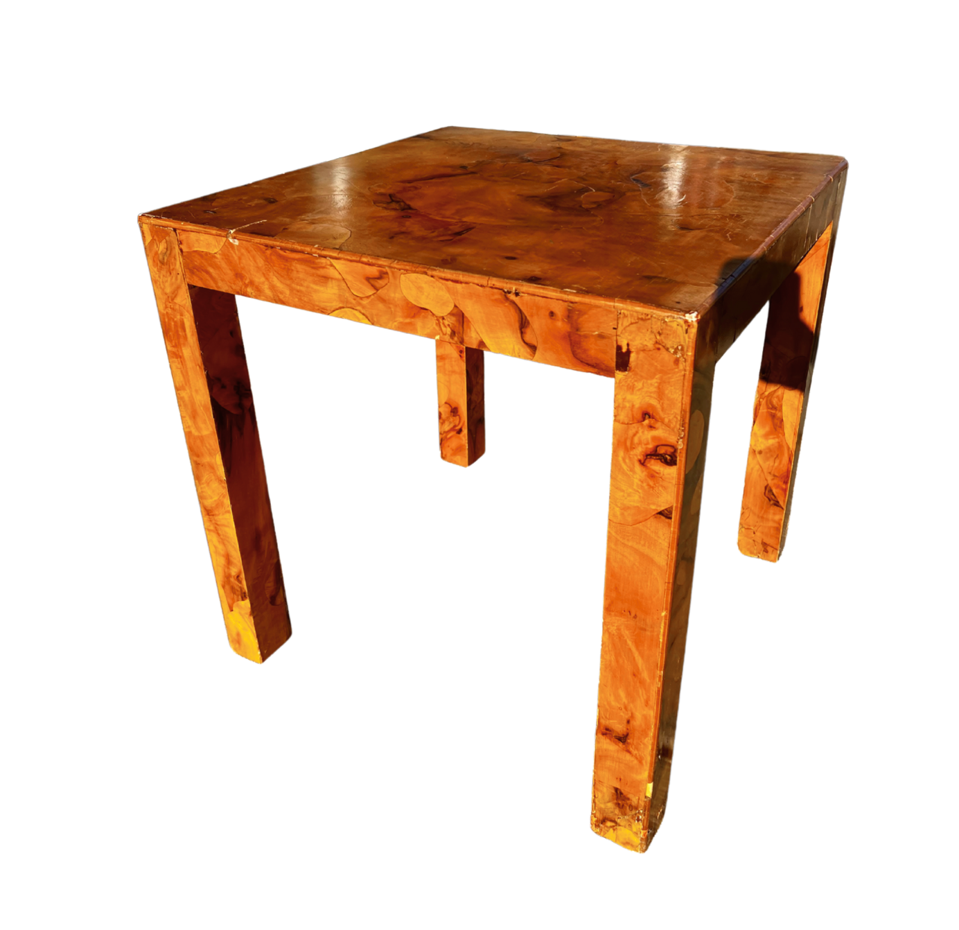 Burl Wood Side Table