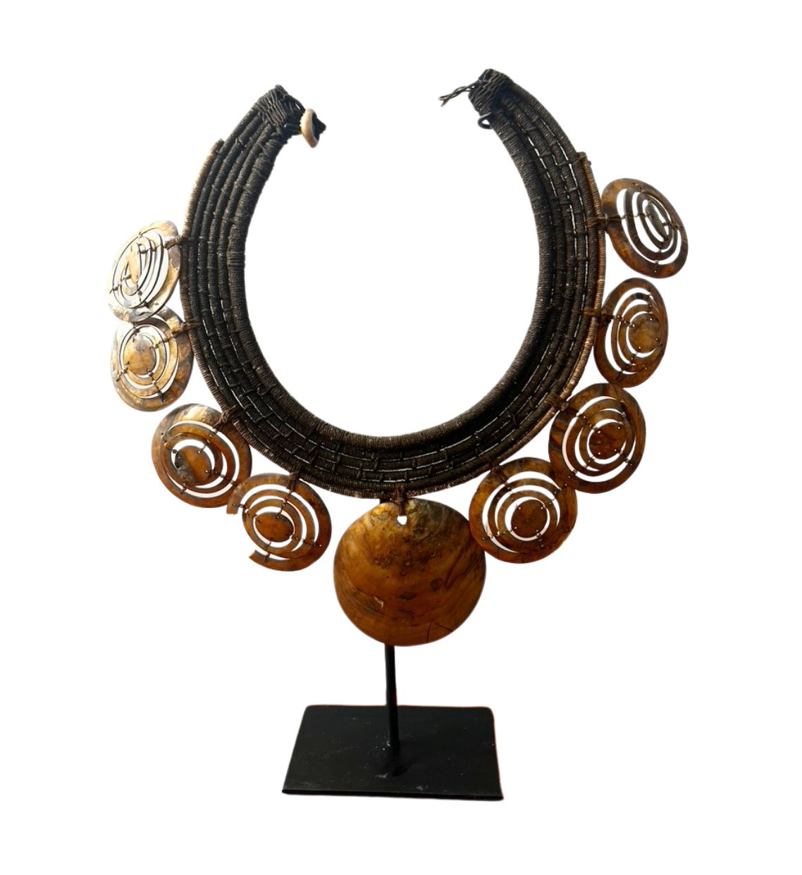 Antique Coin Necklace on Stand