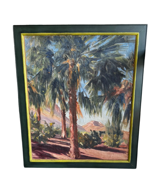 Palm Tree Desert 1960's Painting