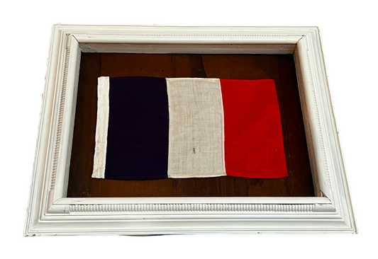 Antique French Framed Flag